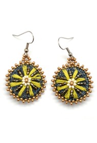 Denim Daisy Earrings
